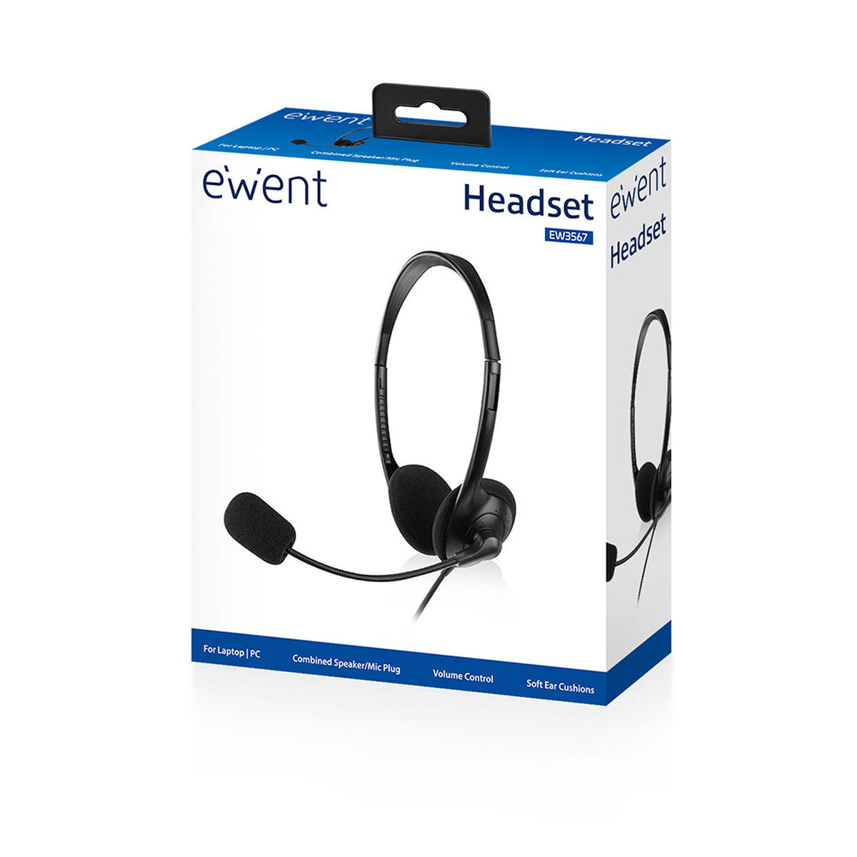 Picture of Headphones with Microphone Ewent EW3567 Black (1 Unit)
