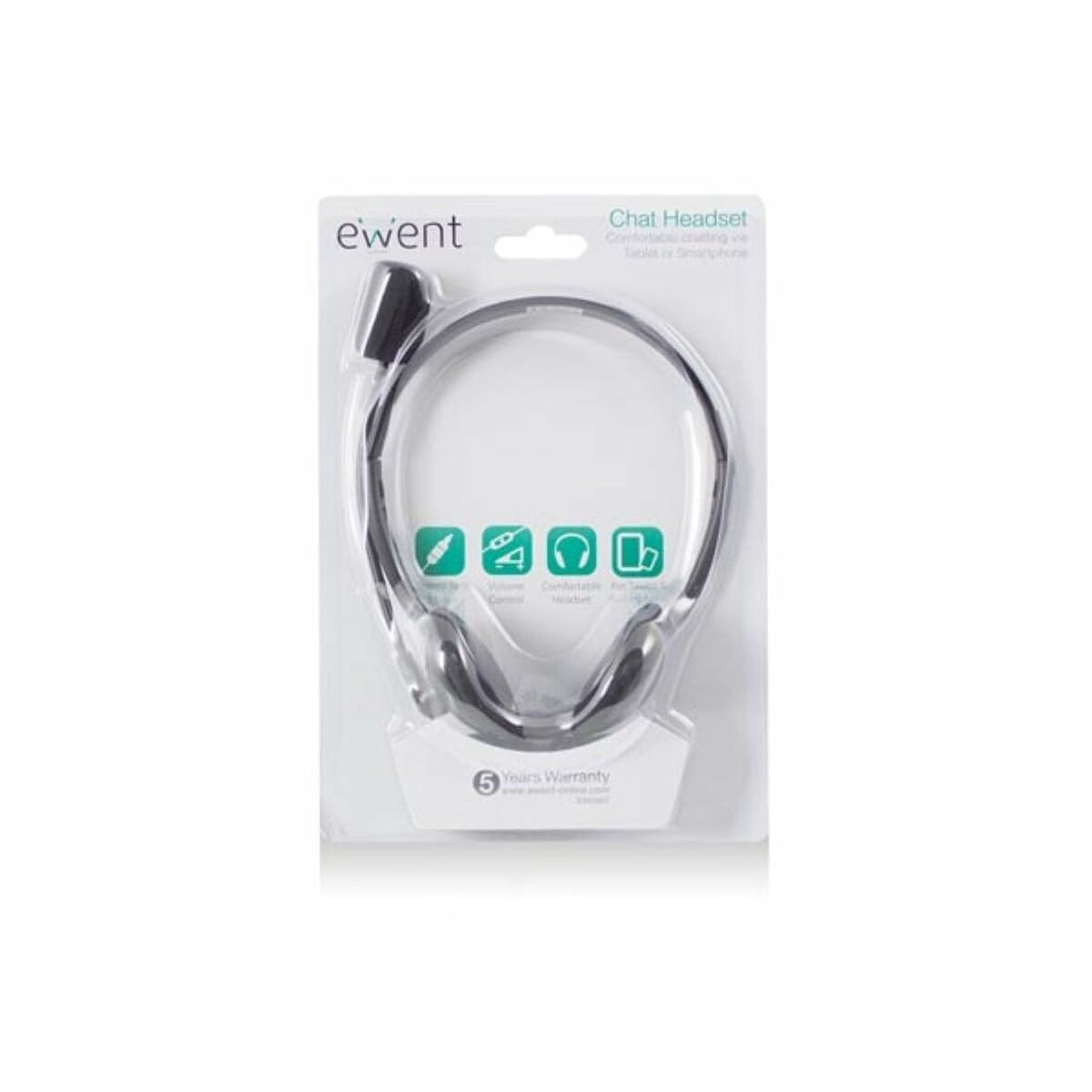 Picture of Headphones with Microphone Ewent EW3567 Black (1 Unit)