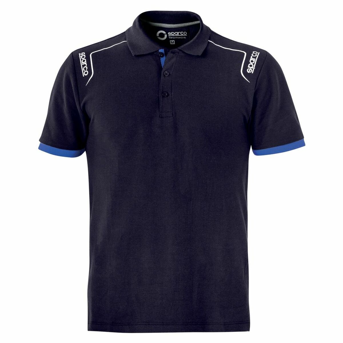 Polo à manches courtes Sparco STRETCH Blue marine (Taille M)