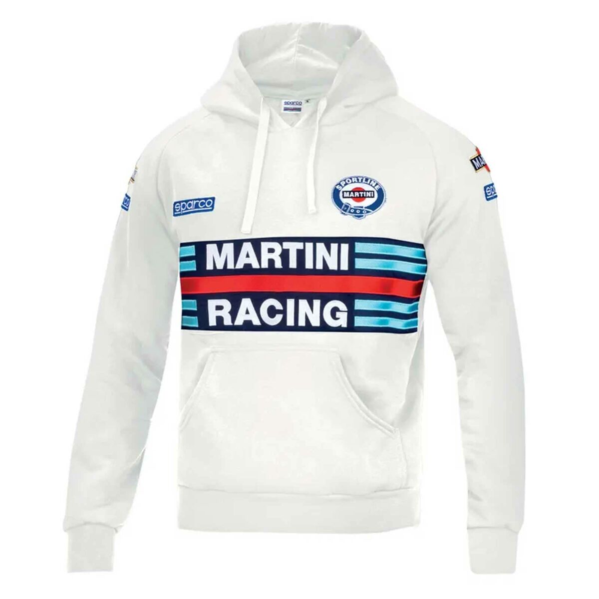 Sweat à capuche Sparco Martini Racing S Blanc
