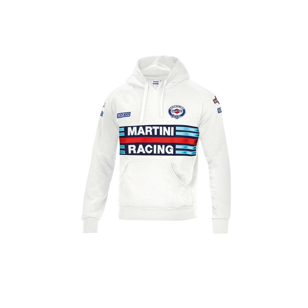 Sweat à capuche homme Sparco MARTINI RACING Taille XL Blanc