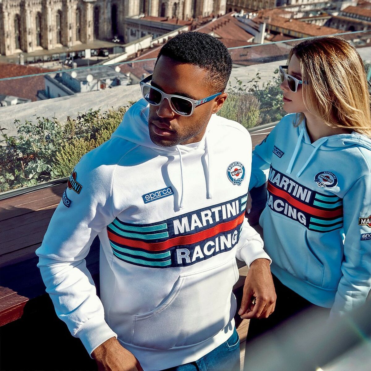 Image secondaire de Sweat à capuche Sparco S01279MRCE4XL Bleu XL