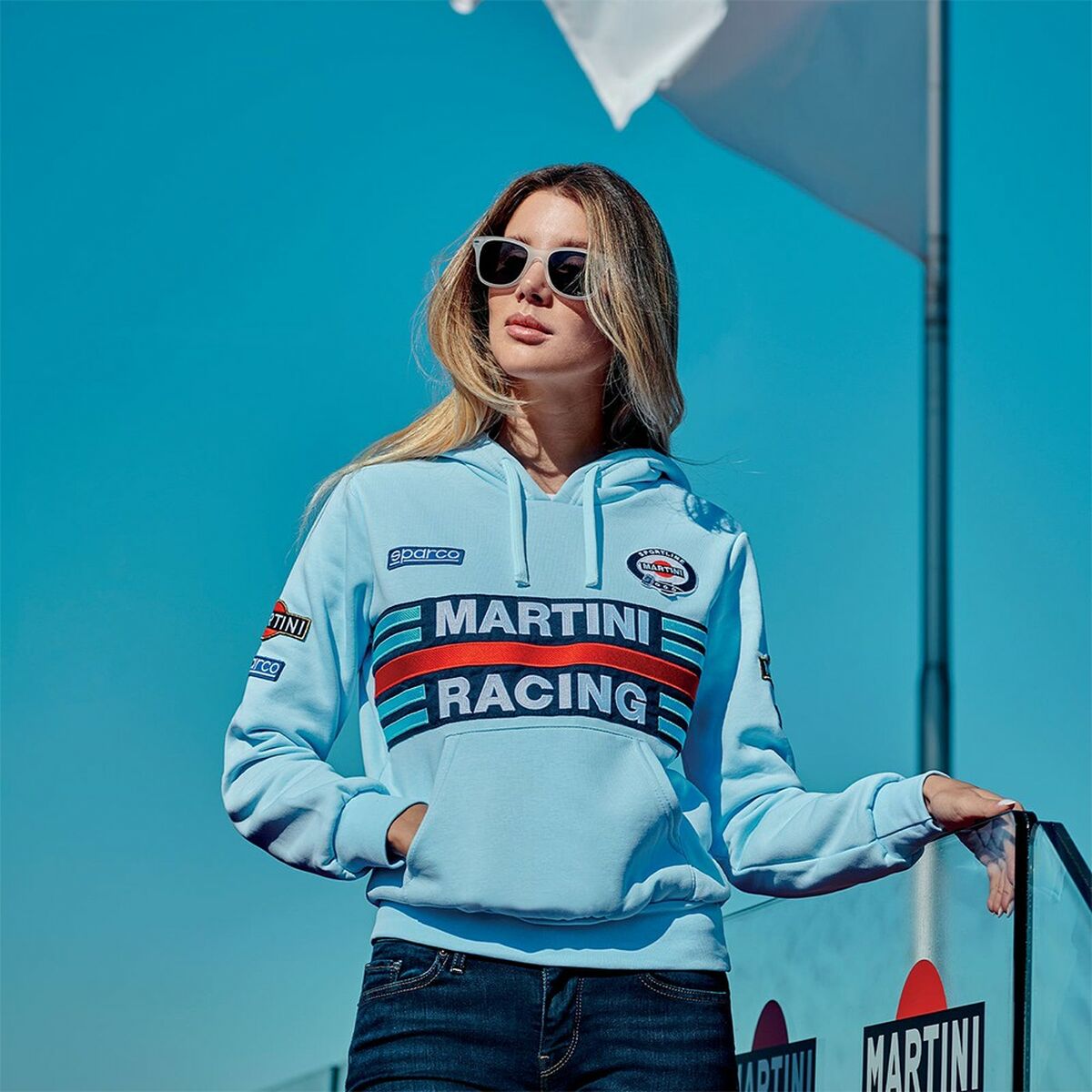 Image secondaire de Sweat à capuche Sparco S01397MRCE1S Bleu S