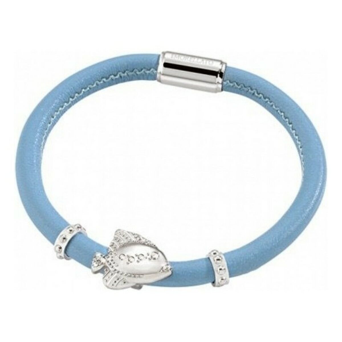 Bracelet Femme avec Cristaux Morellato SADZ06 Verre Argenté Bleu Acier Cuir (19,5 cm)