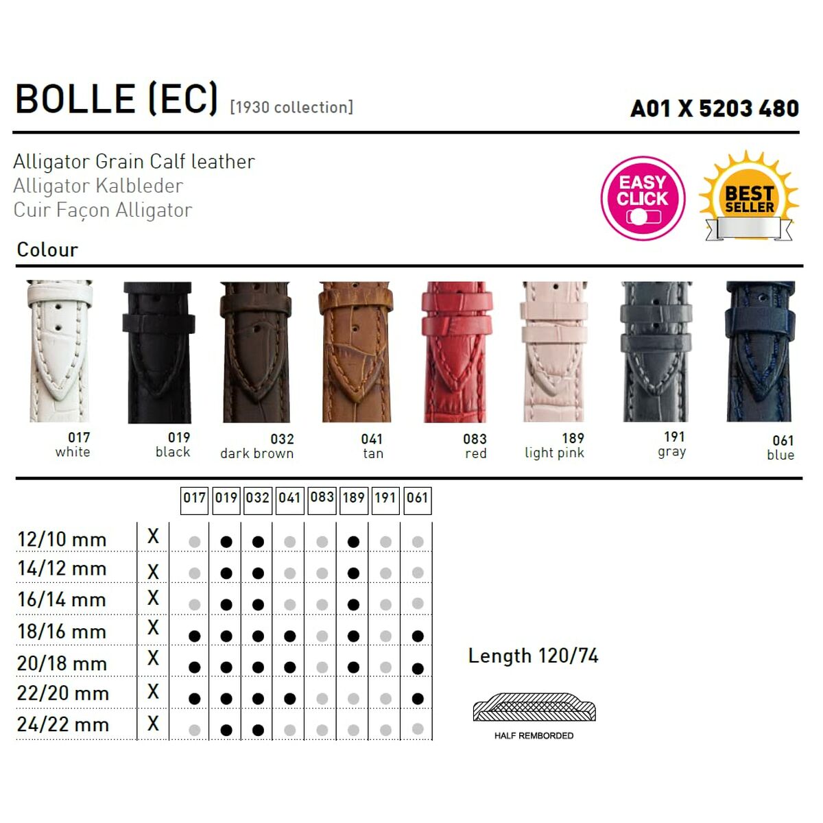 Image secondaire de Bracelet à montre Morellato A01X5203480061CR18 18 mm