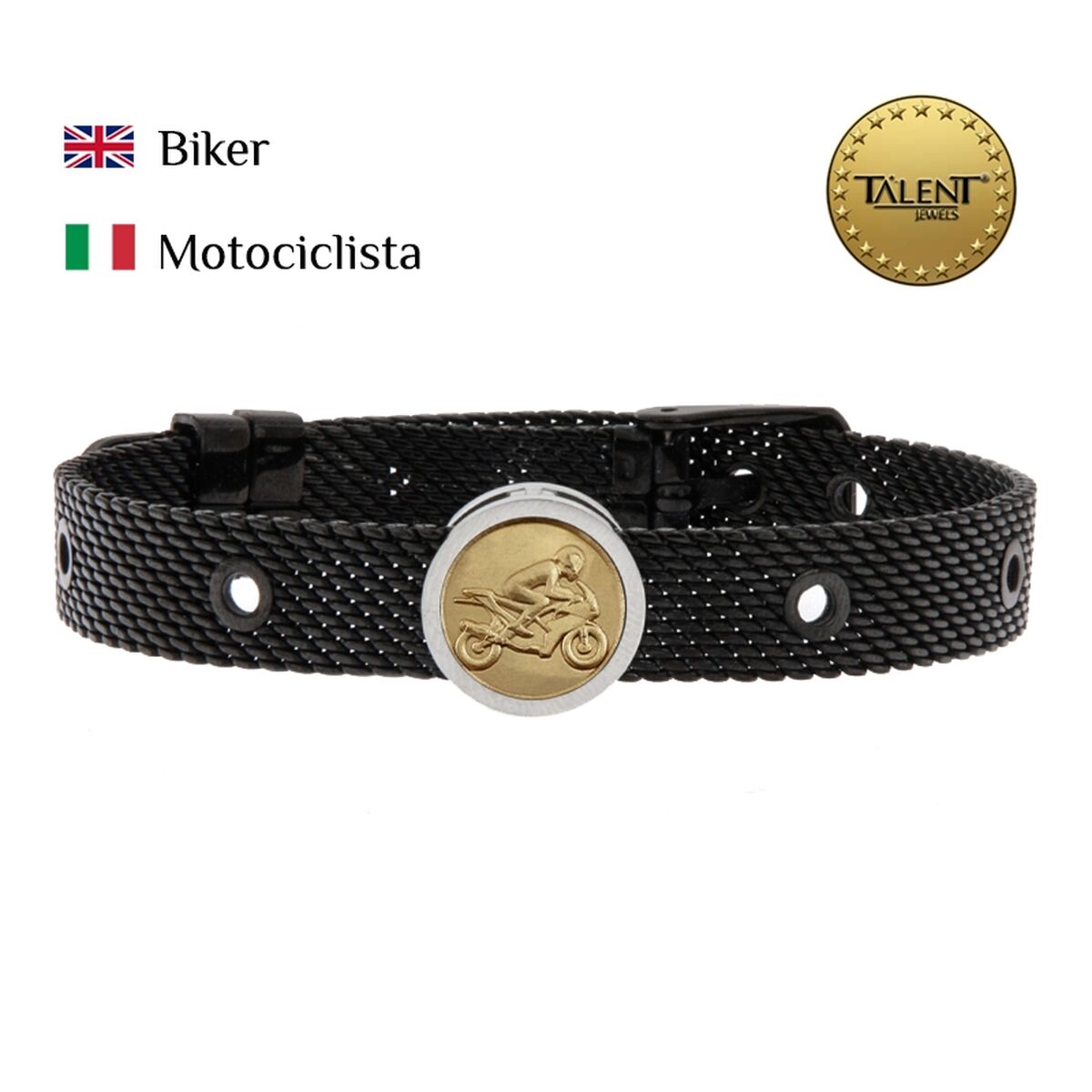 Image secondaire de Bracelet Unisexe Biker Talent Jewels TJA-1-09-01-2-235 Noir