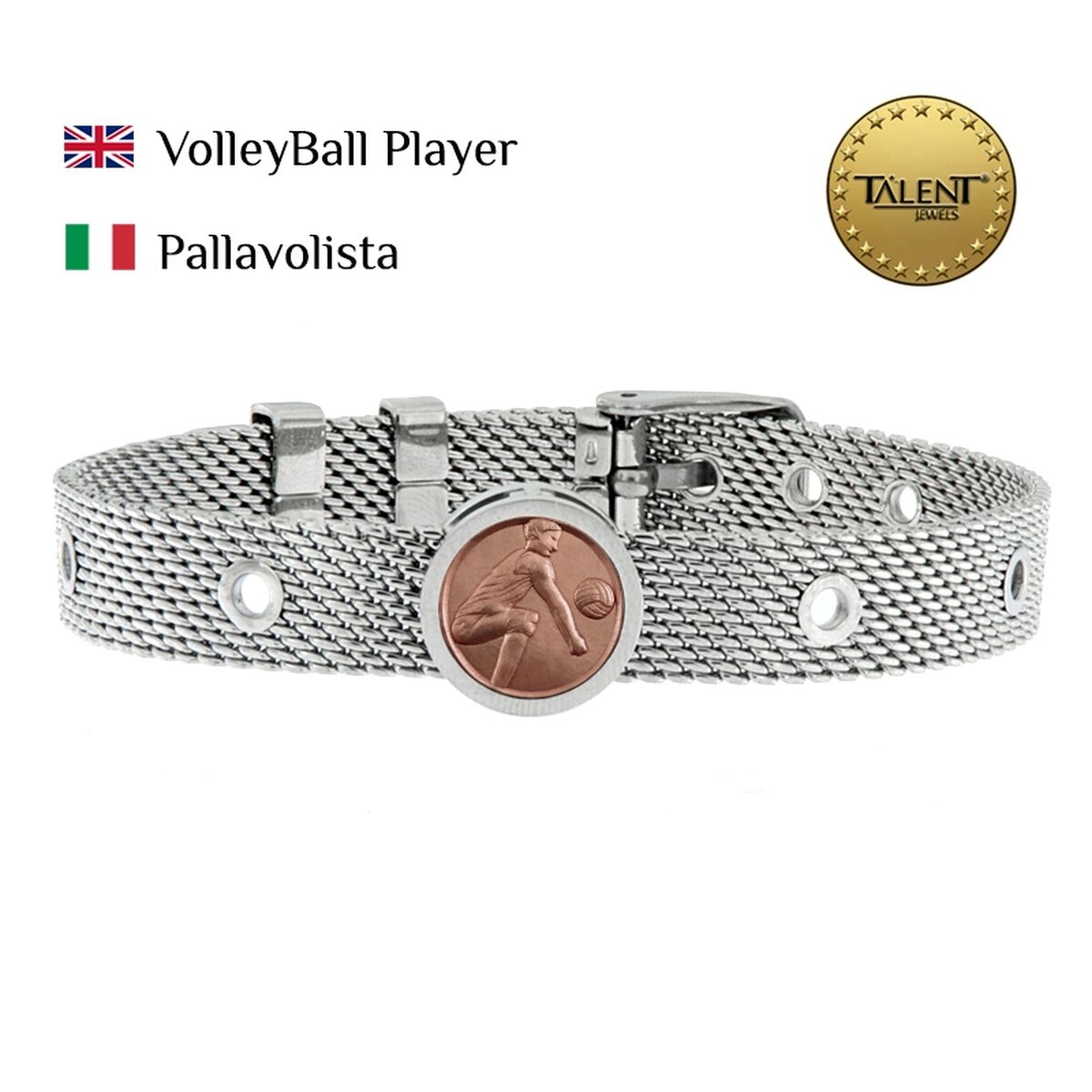 Image secondaire de Bracelet Unisexe VolleyBall Player Talent Jewels TJA-1-12-02-1-235 Argenté