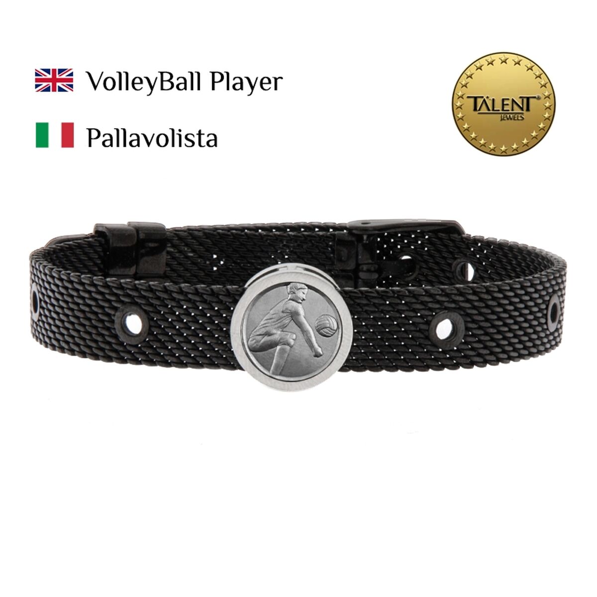 Image secondaire de Bracelet Unisexe VolleyBall Player Talent Jewels TJA-1-12-03-2-235 Noir