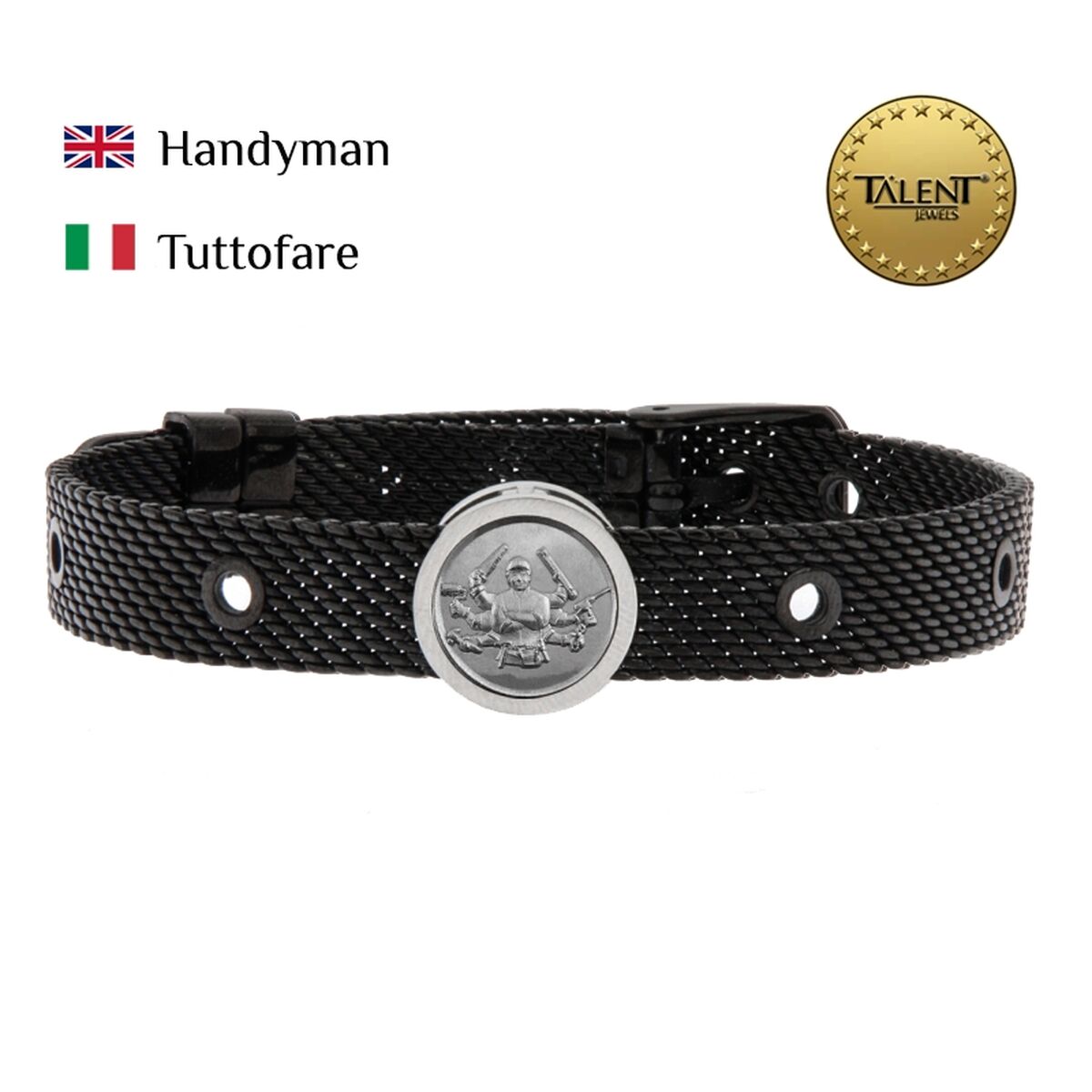 Image secondaire de Bracelet Unisexe Handyman Talent Jewels TJA-2-03-03-2-235 Noir