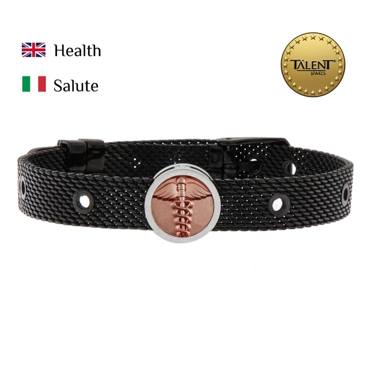 Image secondaire de Bracelet Unisexe Health Talent Jewels TJA-2-04-02-2-235 Noir