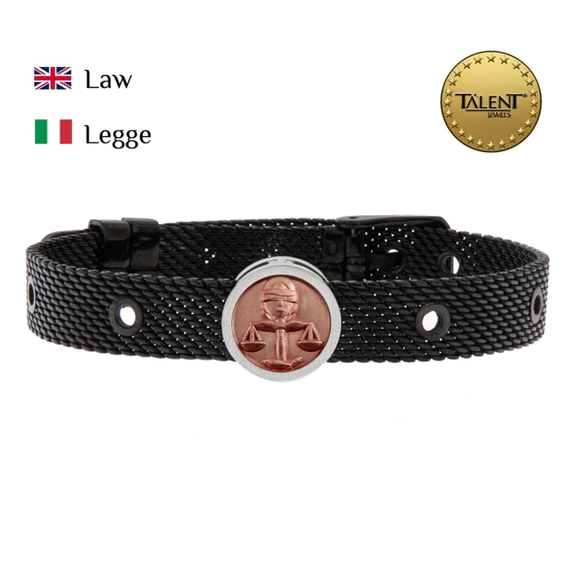 Image secondaire de Bracelet Unisexe Law Talent Jewels TJA-2-05-02-2-235 Noir