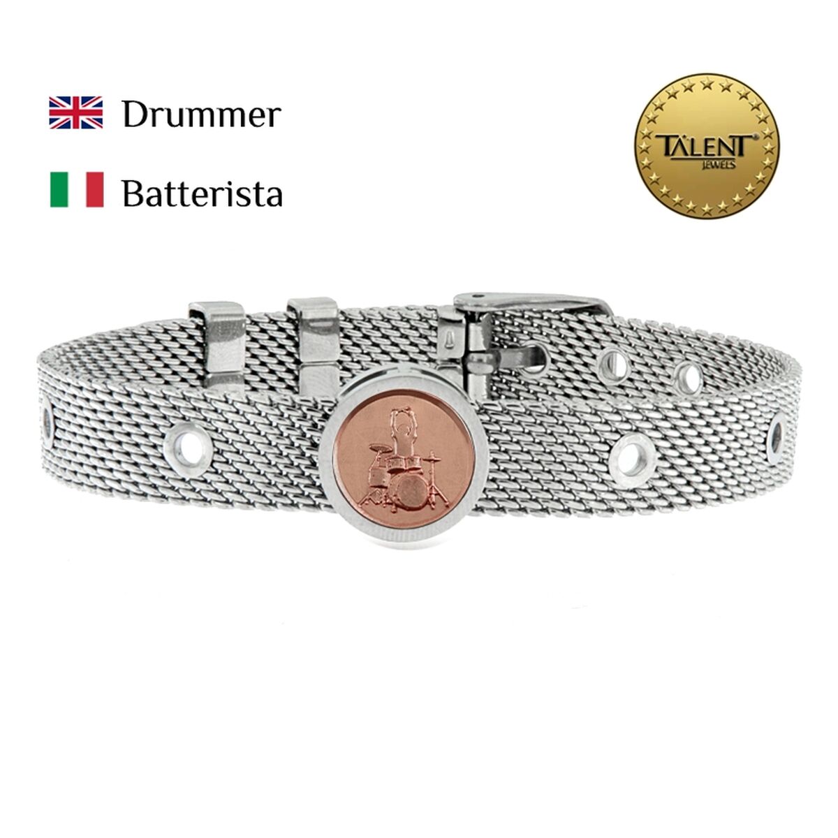 Image secondaire de Bracelet Unisexe Drummer Talent Jewels TJA-4-01-02-1-235 Argenté
