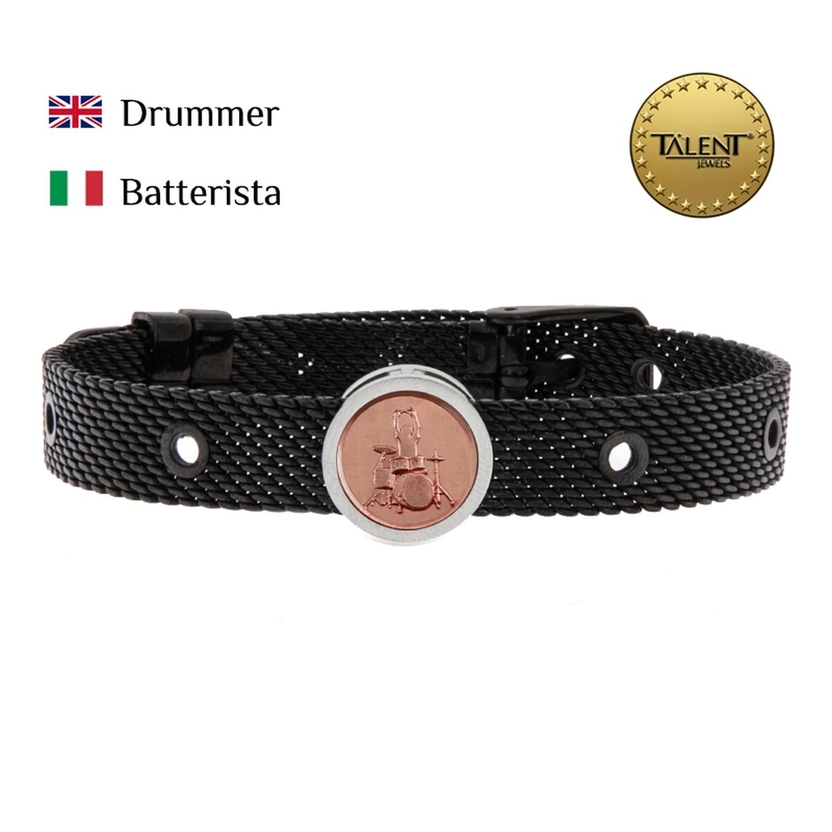 Image secondaire de Bracelet Unisexe Drummer Talent Jewels TJA-4-01-02-2-235 Noir