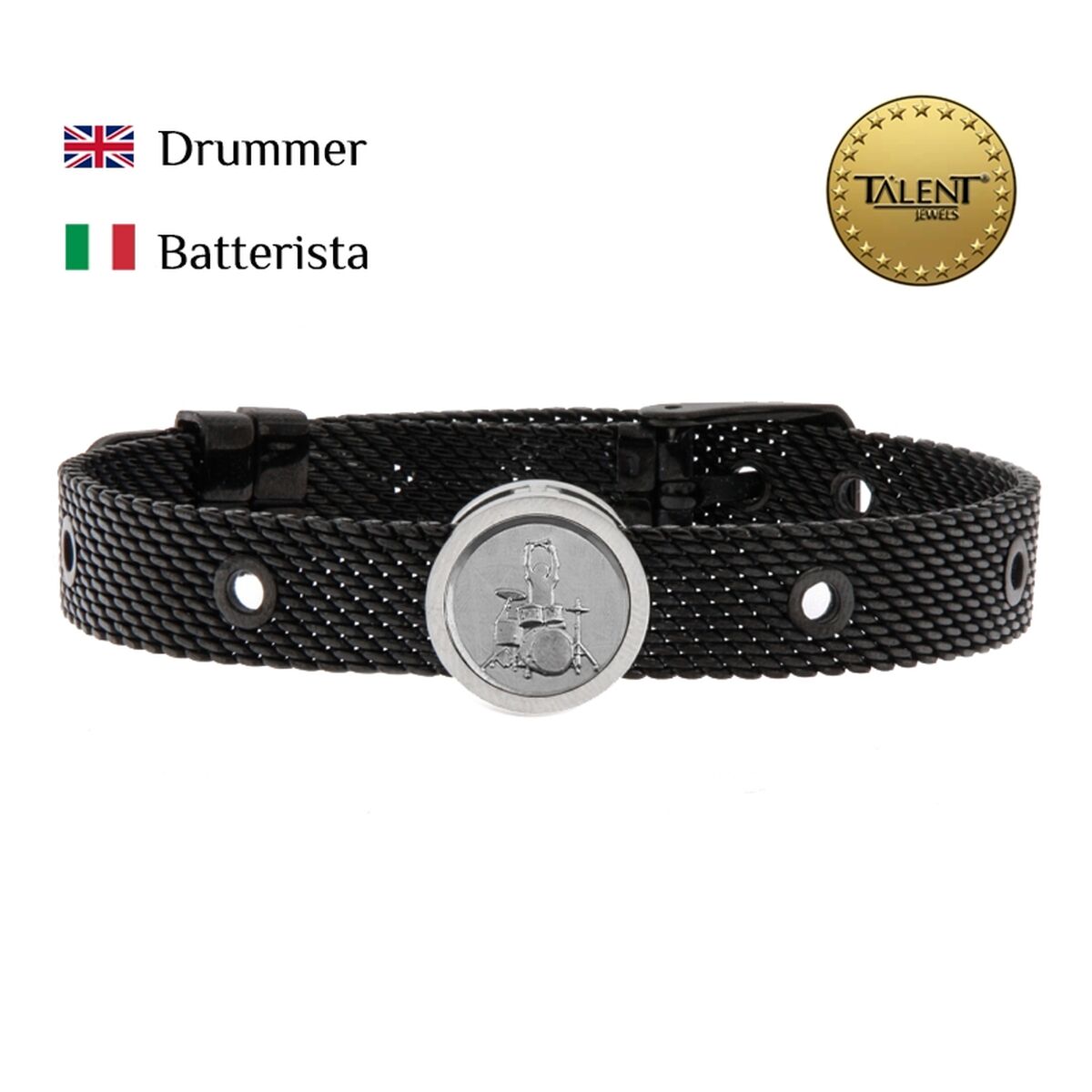 Image secondaire de Bracelet Unisexe Drummer Talent Jewels TJA-4-01-03-2-235 Noir