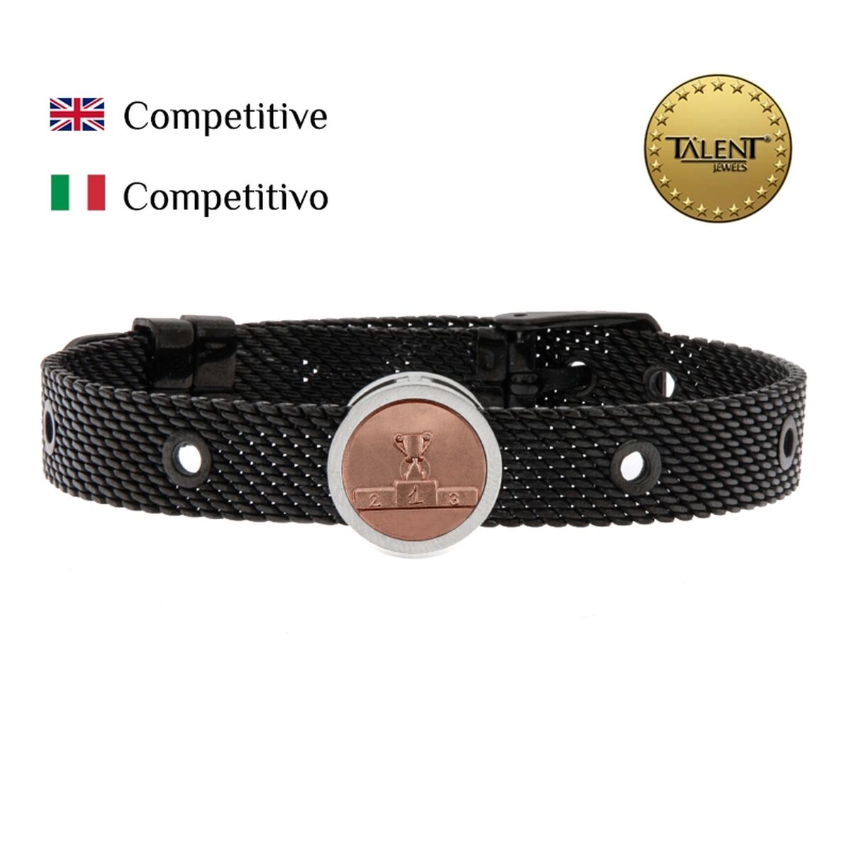 Image secondaire de Bracelet Unisexe Competitive Talent Jewels TJA-5-04-02-2-235 Noir