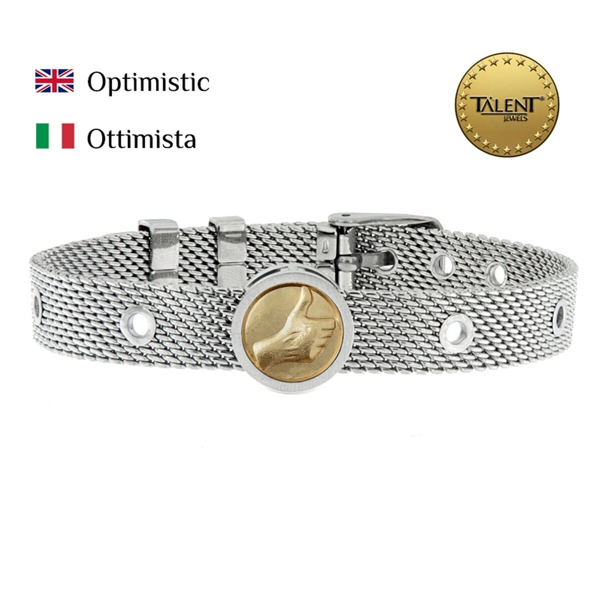 Image secondaire de Bracelet Unisexe Optimistic Talent Jewels TJA-5-13-01-1-235 Argenté