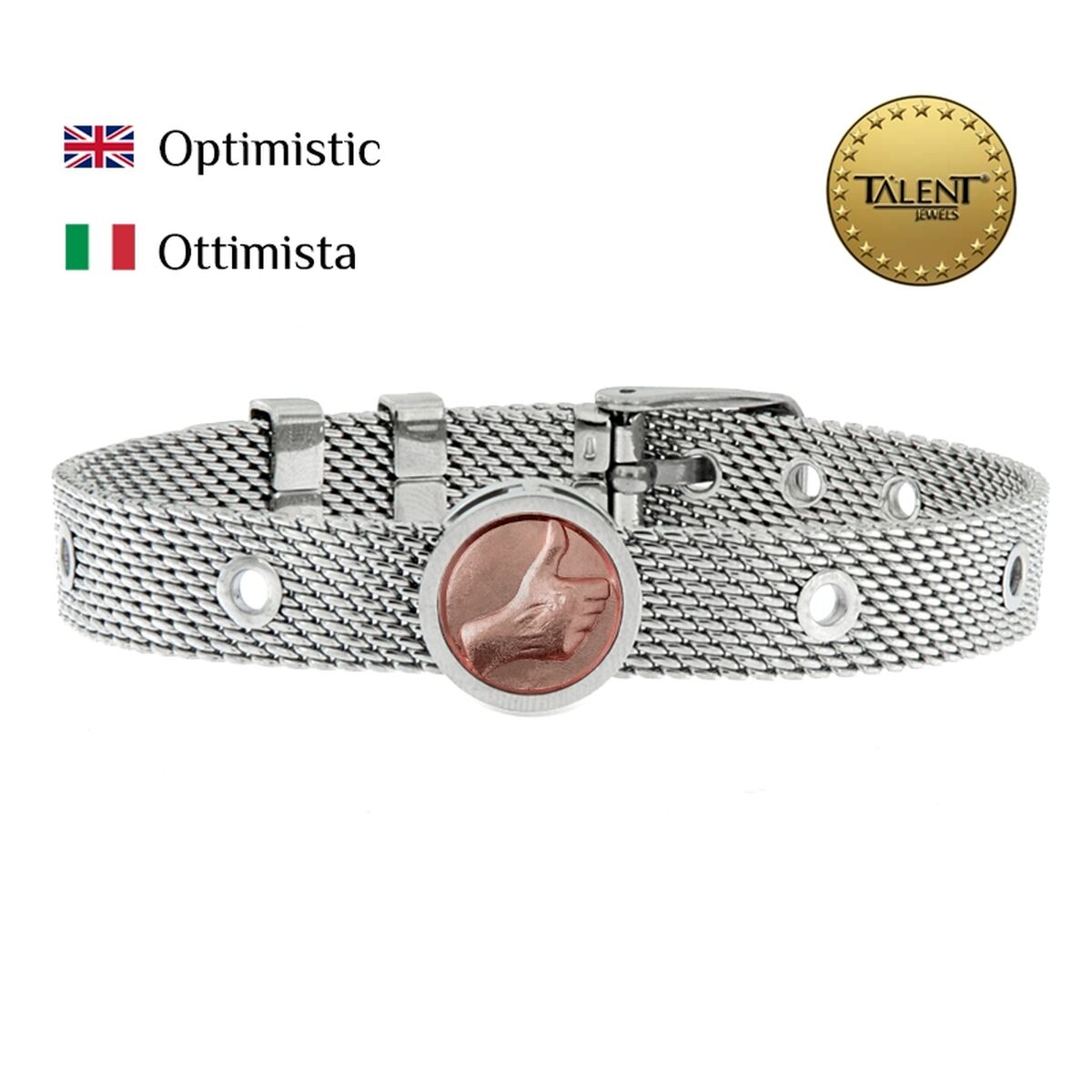 Image secondaire de Bracelet Unisexe Optimistic Talent Jewels TJA-5-13-02-1-235 Argenté