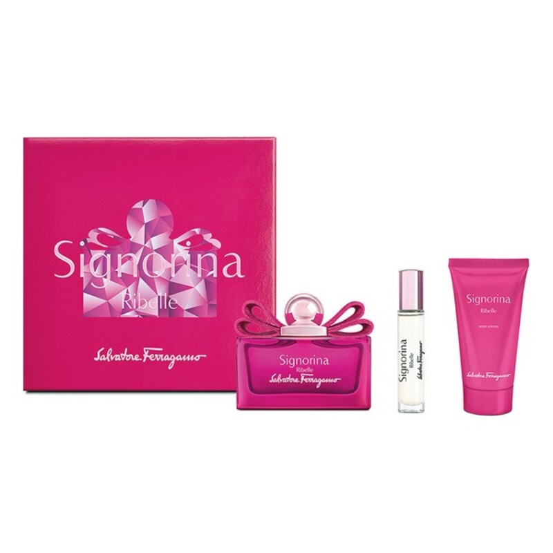 Women's Perfume Set Signorina Ribelle Salvatore Ferragamo EDP (3 pcs (3 pcs)