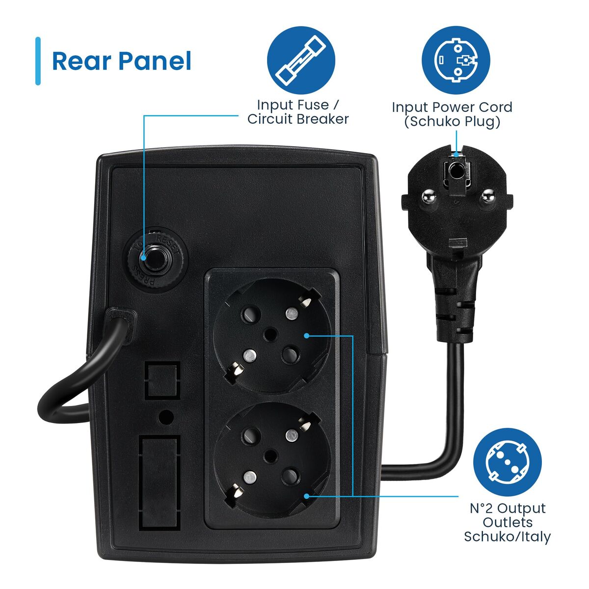 Bild von Uninterruptible Power Supply System Interactive UPS Ewent EW3995 390 W