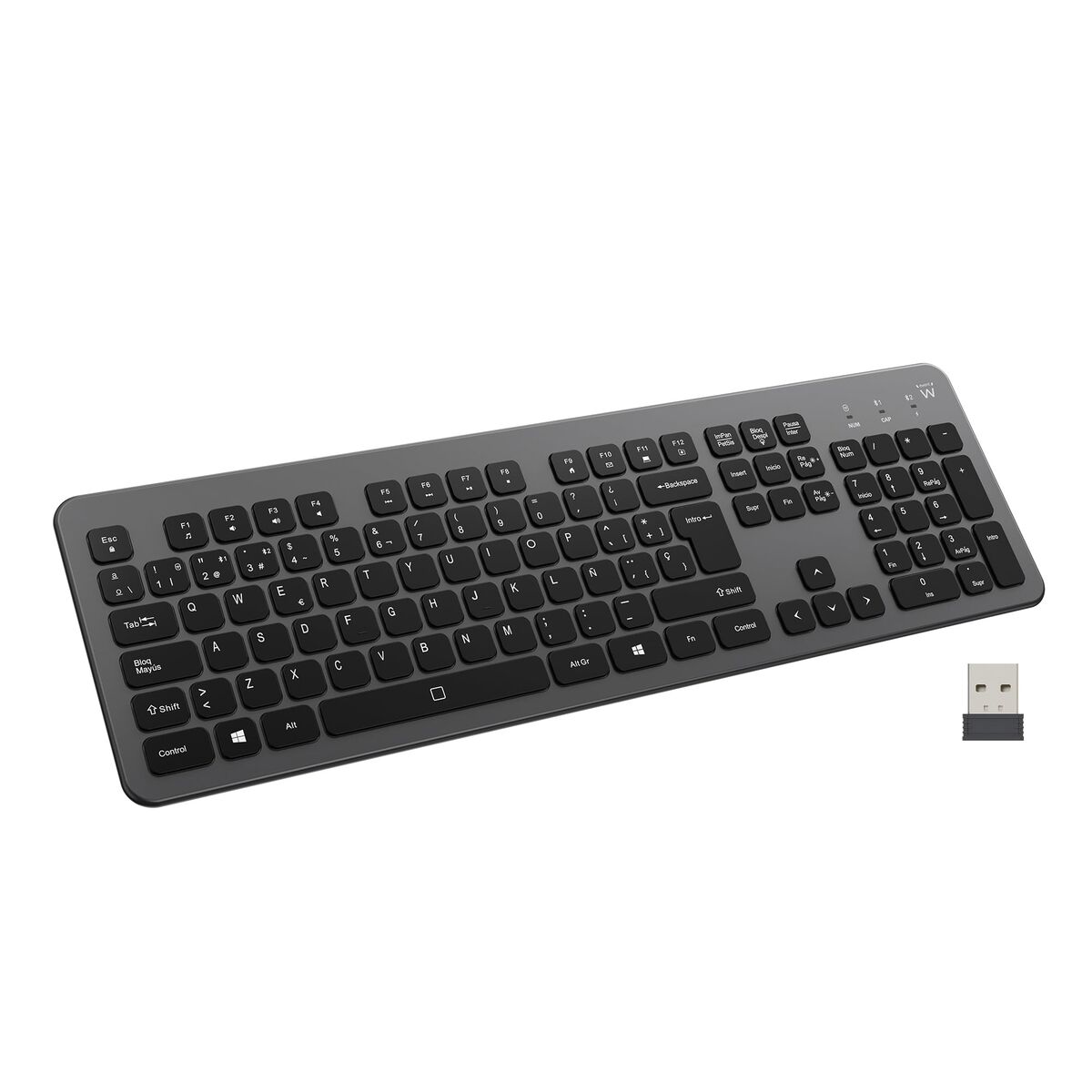Picture of Keyboard Ewent EW3296 Black Grey Spanish Qwerty AZERTY