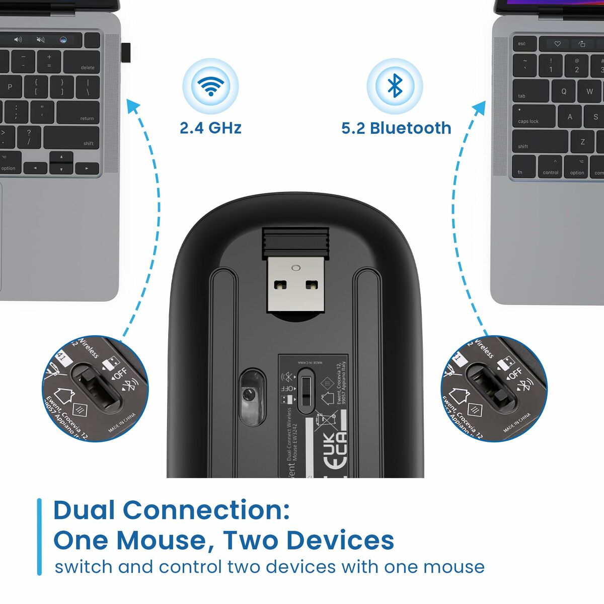 Afbeeldingen van Mouse Ewent EW3242 Black Grey 1600 dpi