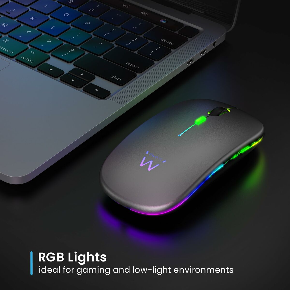 Afbeeldingen van Mouse Ewent EW3242 Black Grey 1600 dpi