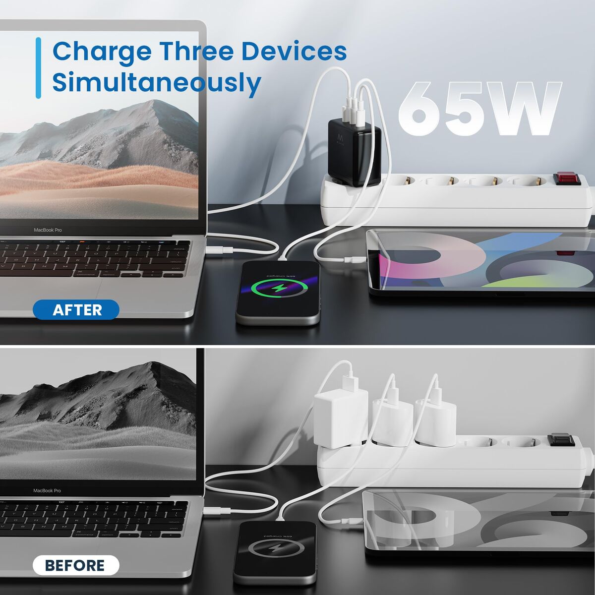 Image de Wall Charger Ewent EW1331 Black 65 W