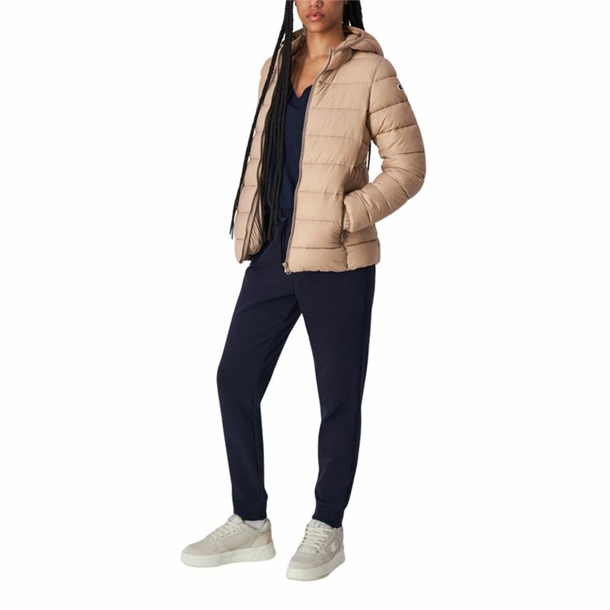 Image secondaire de Veste de Sport pour Femme Champion Hooded Beige