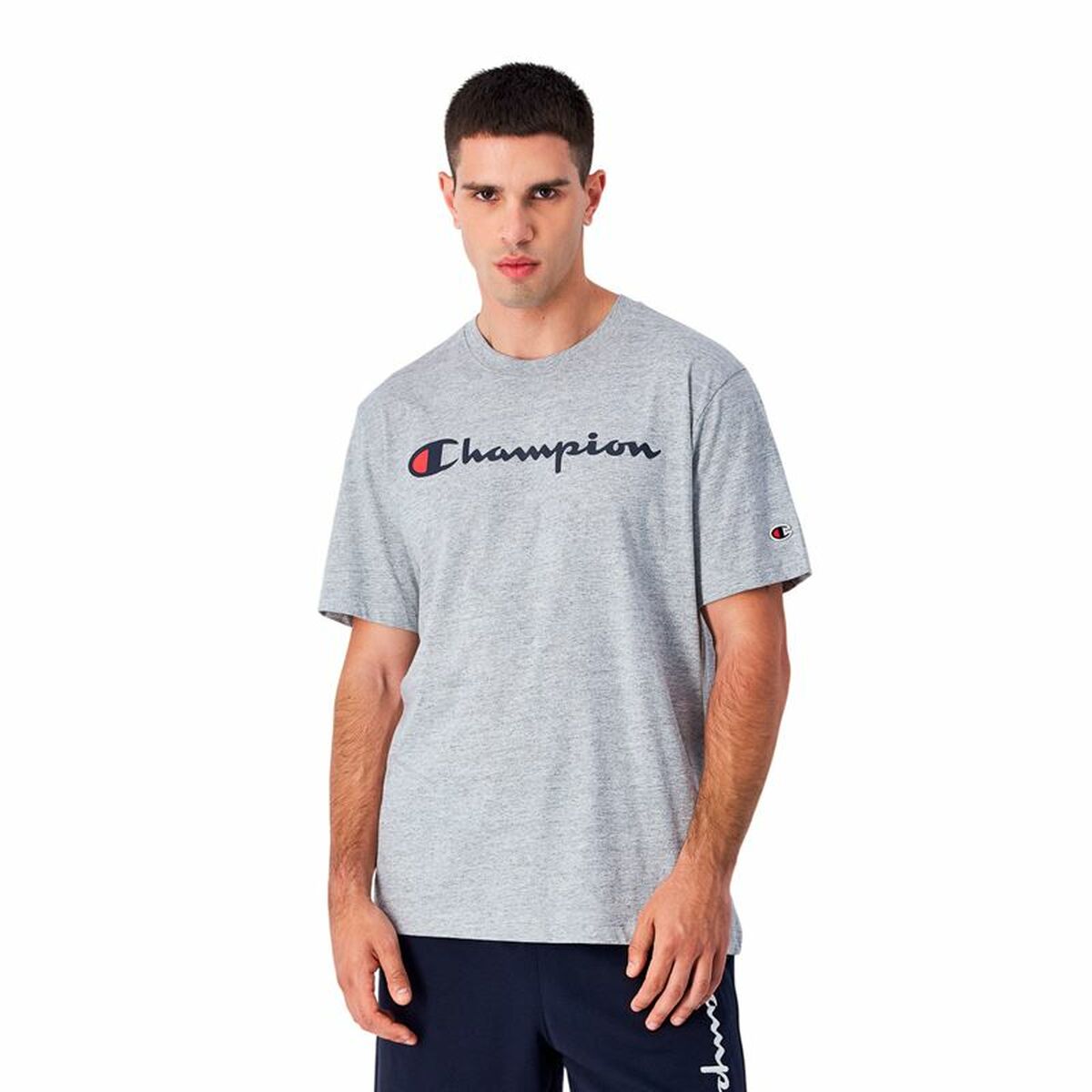 Image secondaire de T-shirt à manches courtes homme Champion Crewneck Gris clair