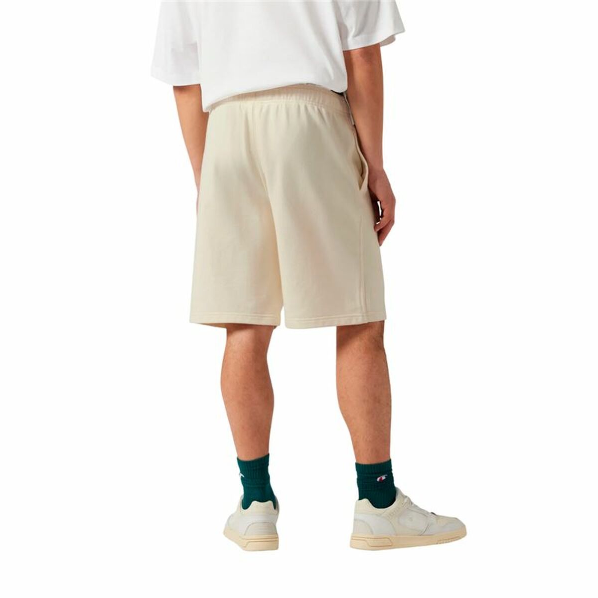 Heren Shorts Champion Long Wit Natuurlijk