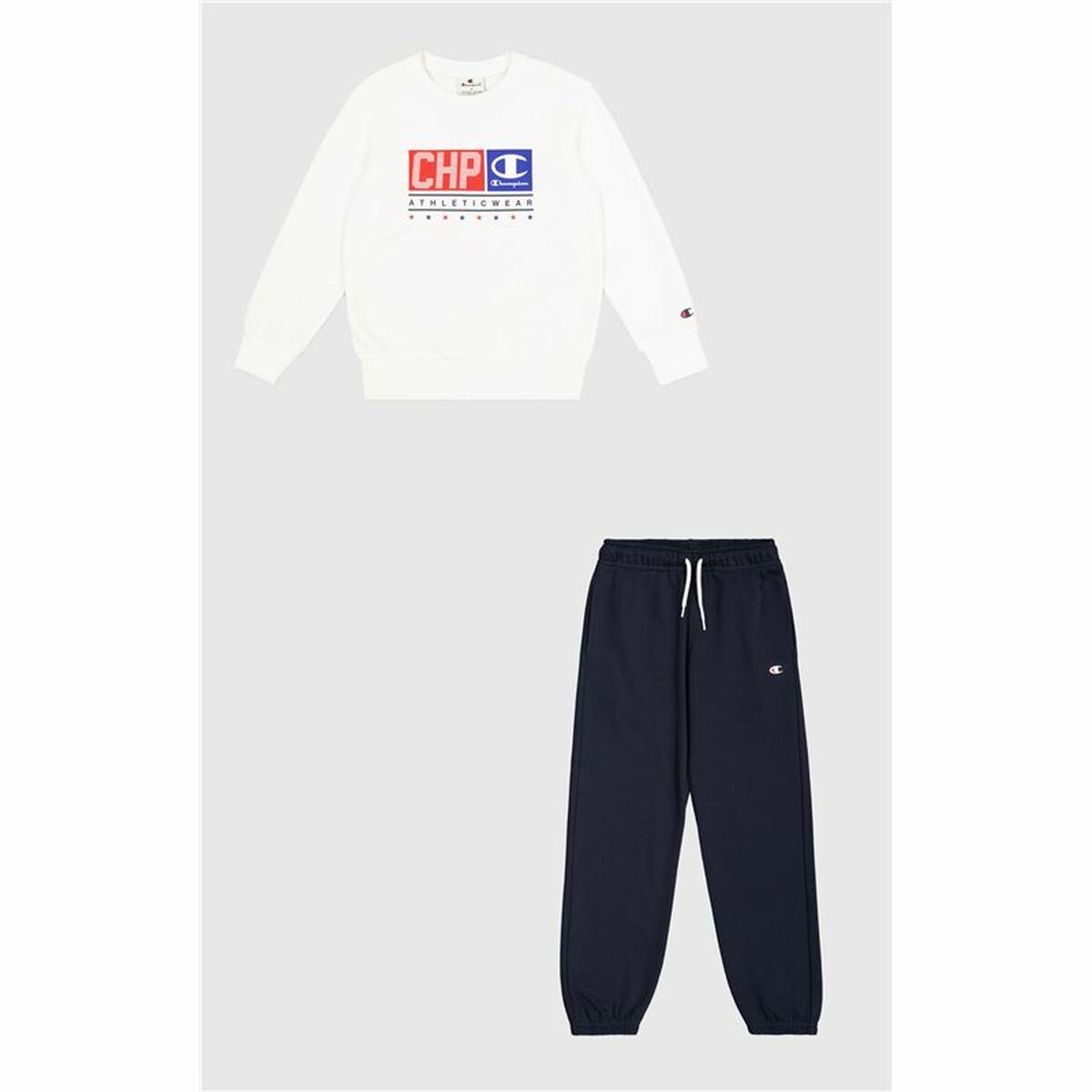 Image secondaire de Survêtement Enfant Champion Champion Chandal Champion Crewneck Sweatsuit Niño Bleu Blanc