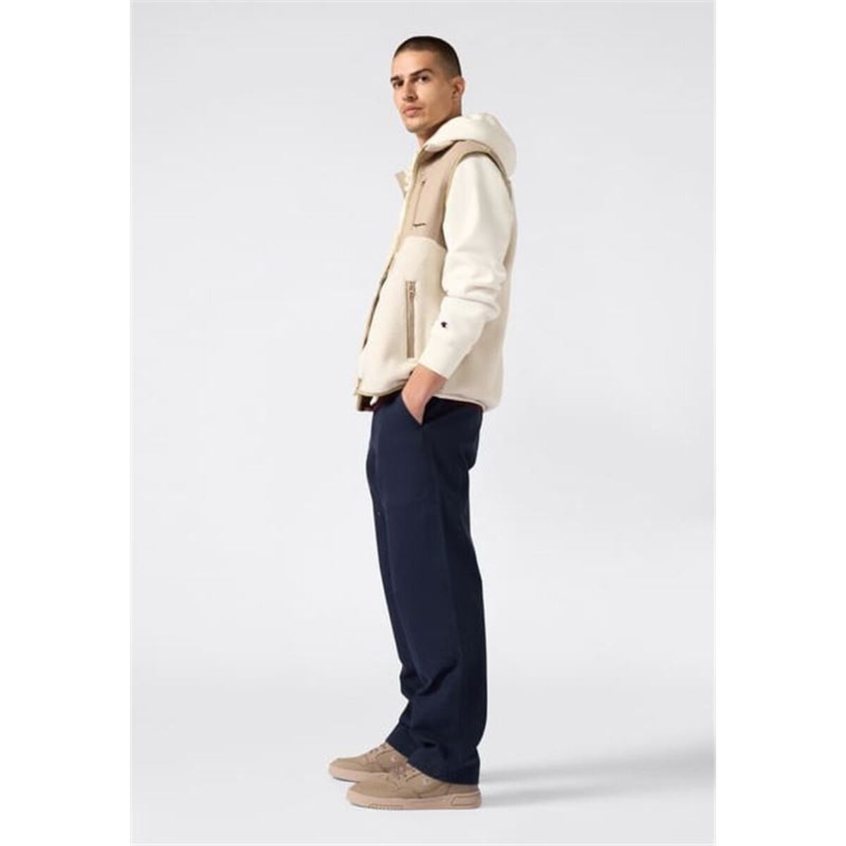Herenhoodie Champion Champion Icons Tonal Beige