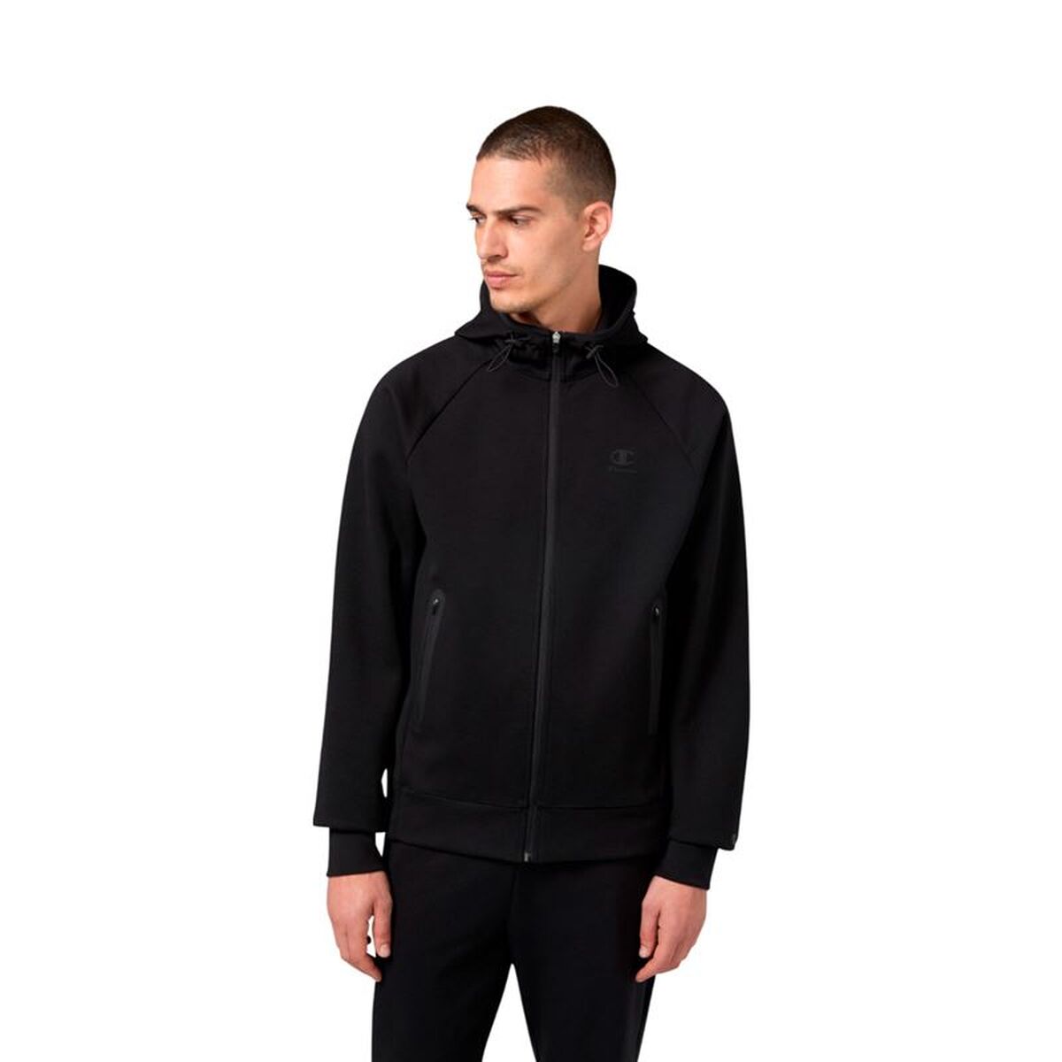 Herenhoodie Champion C-Tech Zwart
