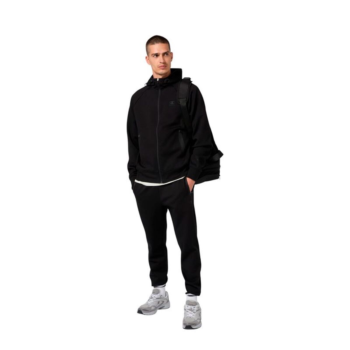 Herenhoodie Champion C-Tech Zwart