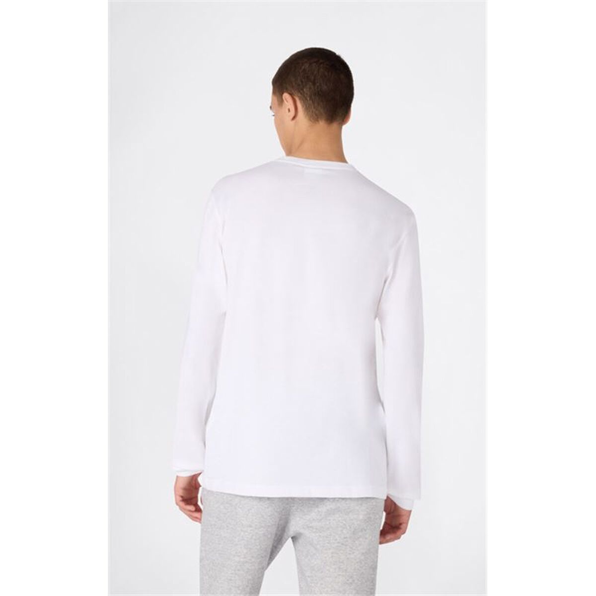 Heren-T-Shirt met Lange Mouwen Champion Graphic Shop Wit