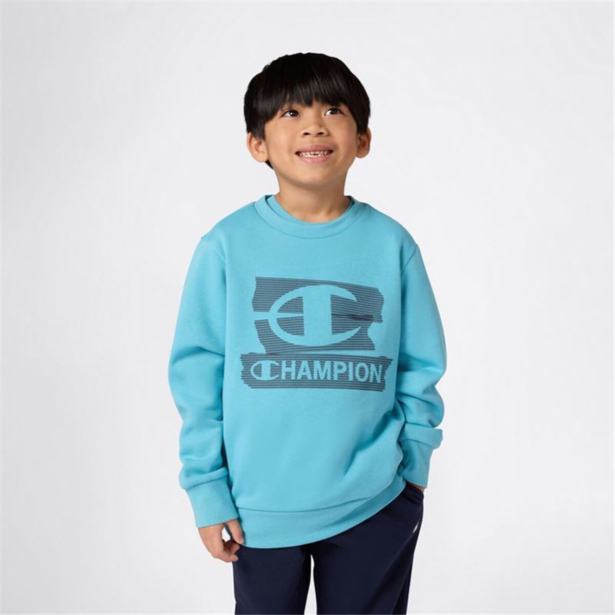 Kindersweater zonder Capuchon Champion Graphic Shop Blauw Water