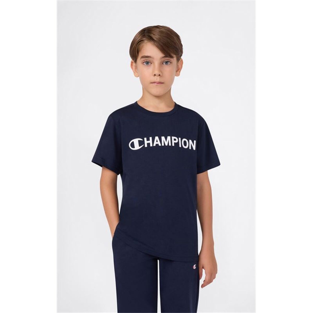 T-Shirt met Korte Mouwen voor kinderen Champion Graphic Shop Marineblauw