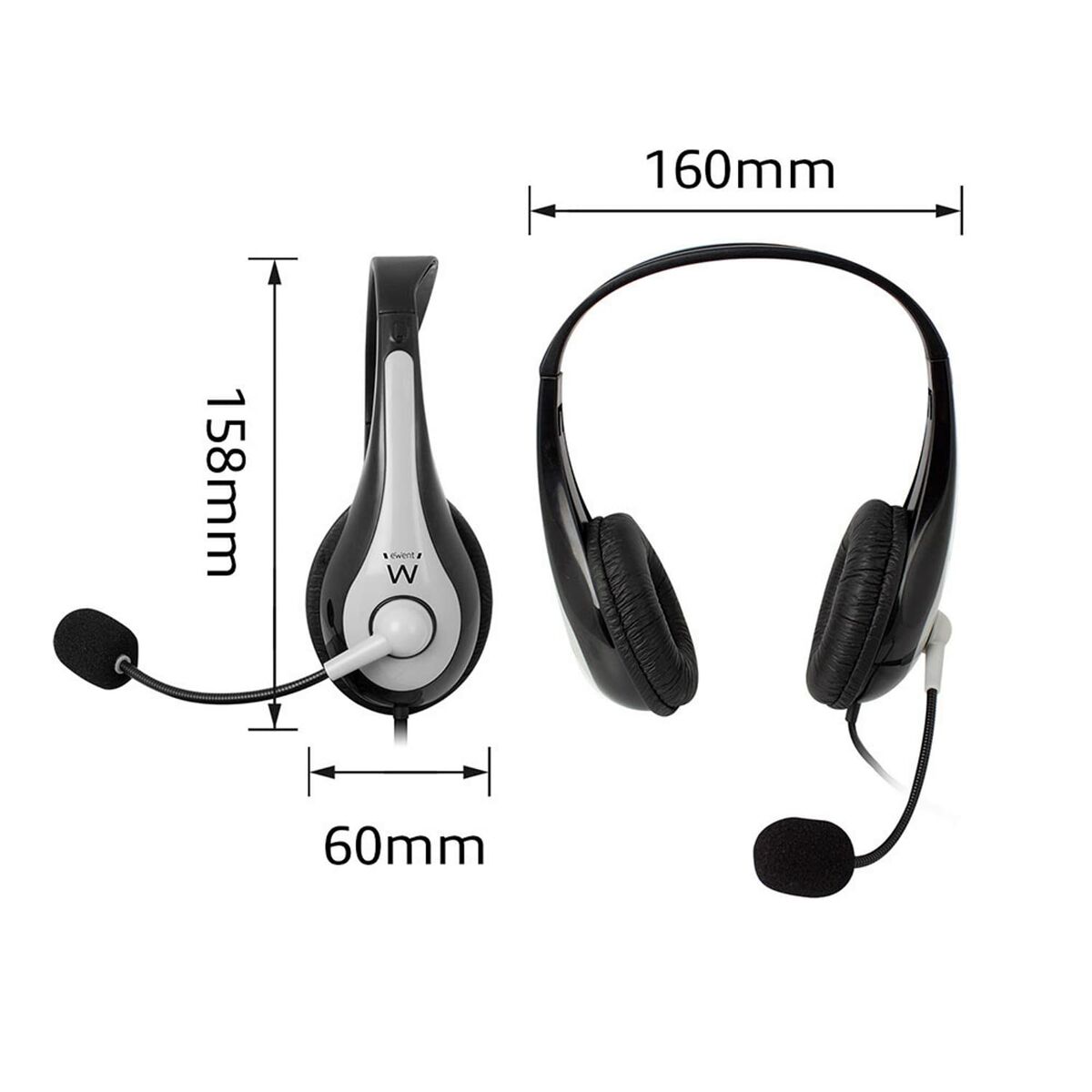 Afbeeldingen van Headphones Ewent EW3565 White Black
