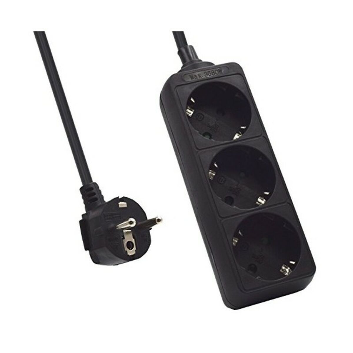 Afbeeldingen van 3-socket plugboard without power switch Ewent EW395 3680W