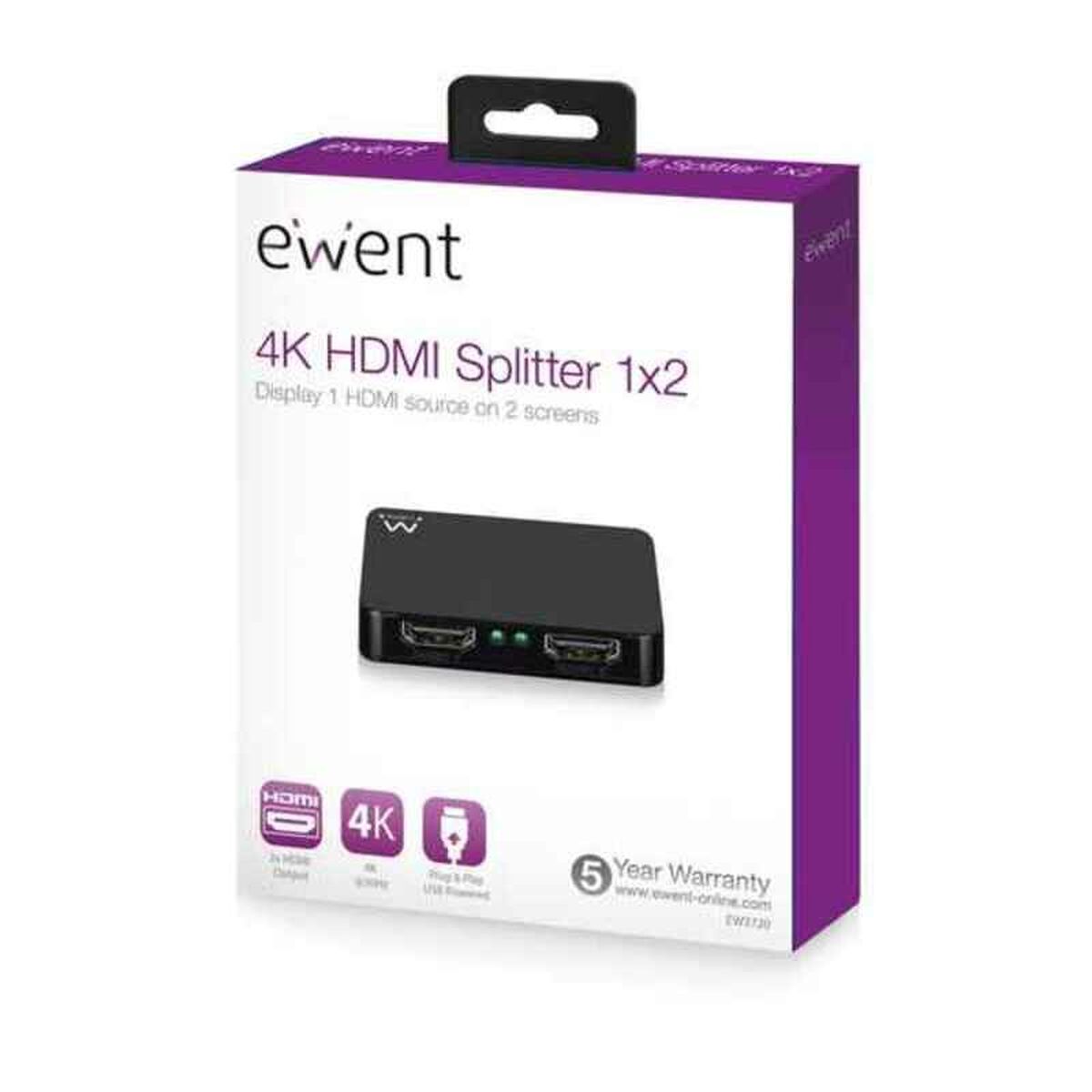 Afbeeldingen van HDMI switch Ewent EW3720 4K