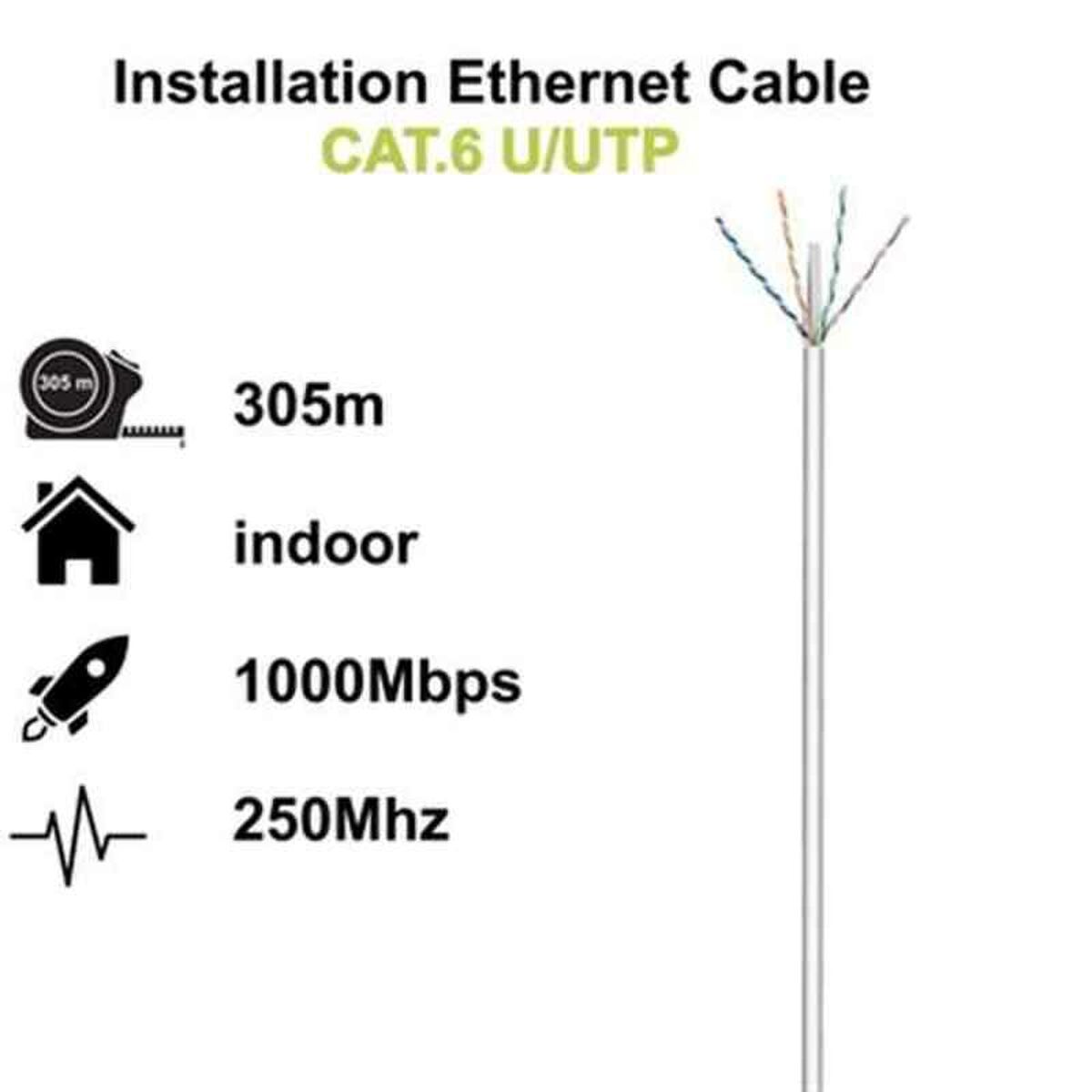 Picture of UTP Category 6 Rigid Network Cable Ewent IM1216 Grey 305 m