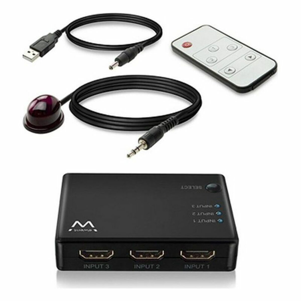 Picture of AV Adapter/Converter Ewent EW3730 HDMI 4K Black