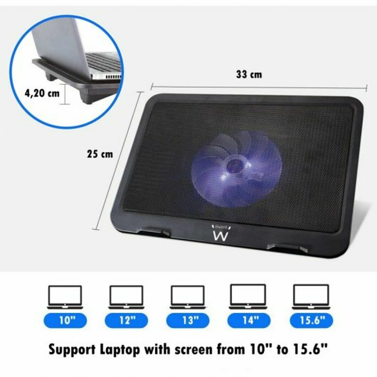 Afbeeldingen van Cooling Base for a Laptop Ewent EW1250