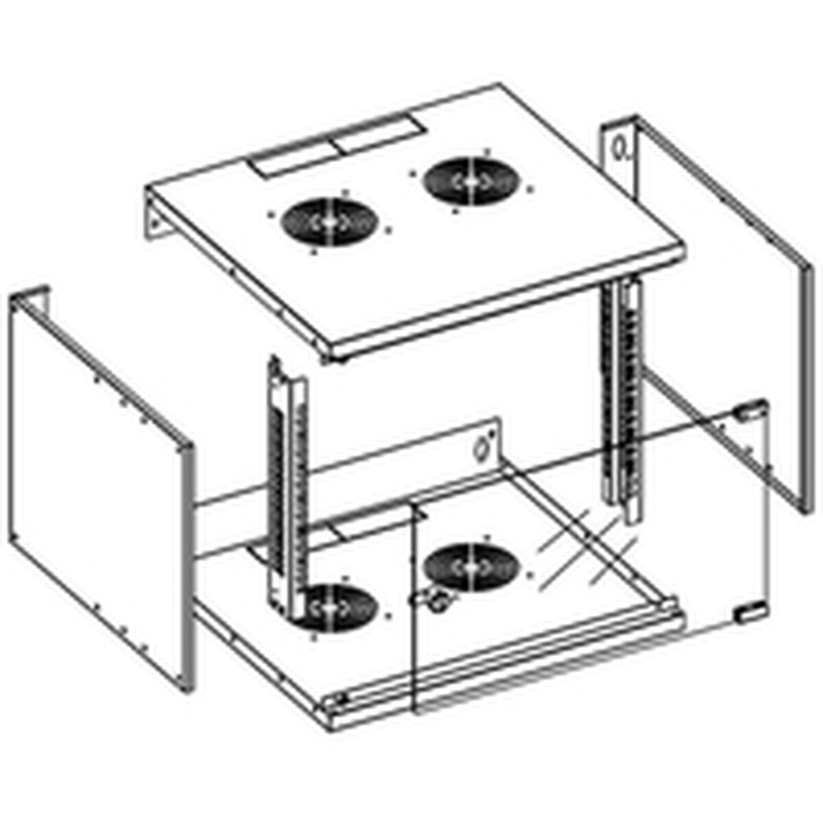 Afbeeldingen van Wall-mounted Rack Cabinet Techly I-CASE EL-1006B32