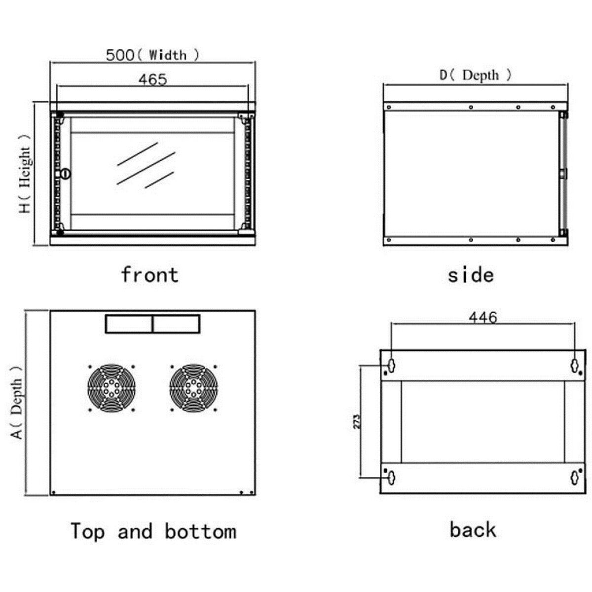 Afbeeldingen van Wall-mounted Rack Cabinet Techly 023608