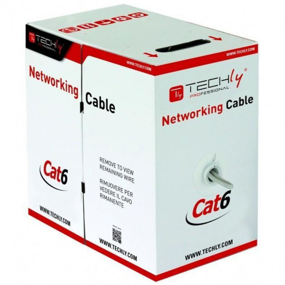 Afbeeldingen van UTP Category 6 Rigid Network Cable Techly ITP6-CCA-305-BL Blue 305 m