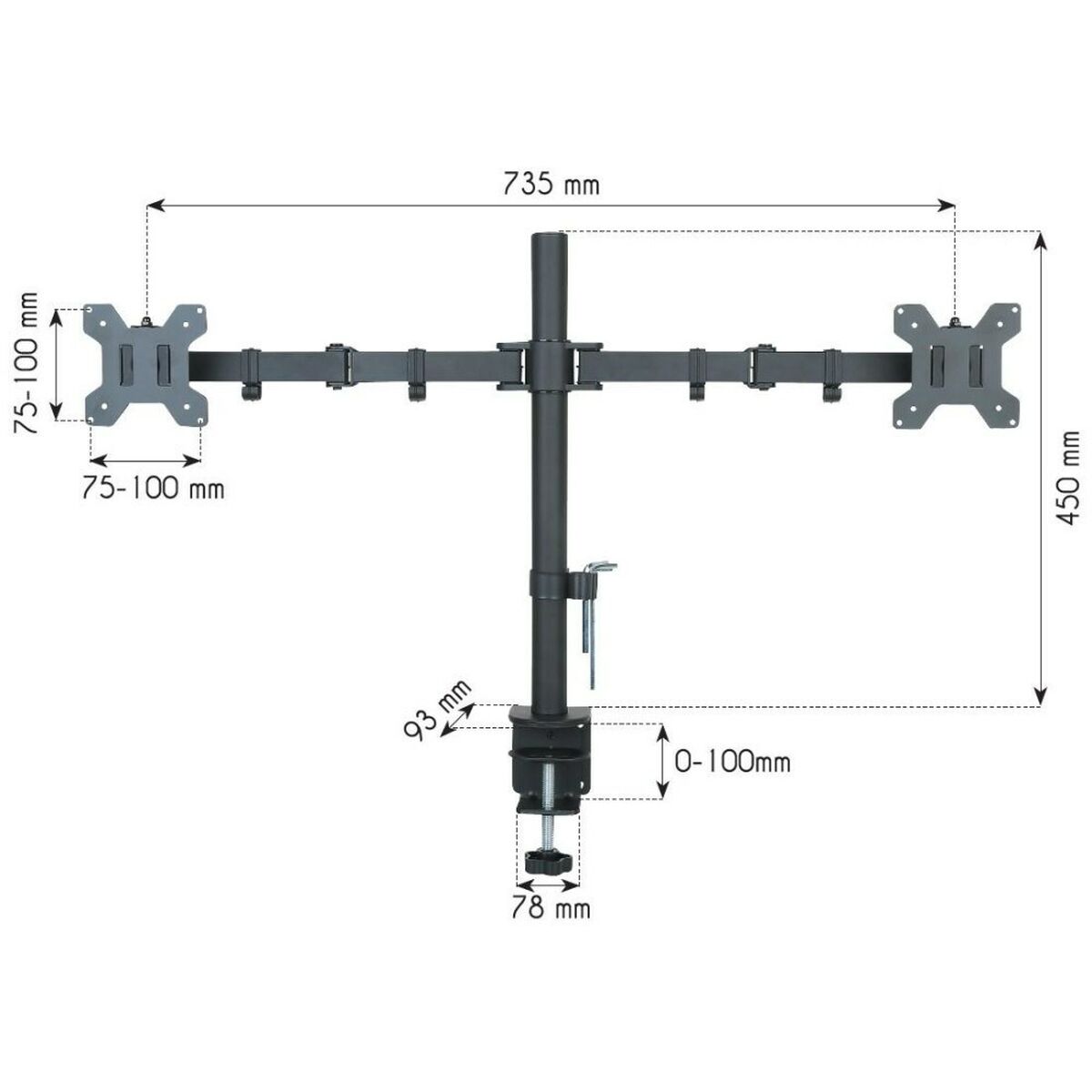 Afbeeldingen van Screen Table Support Techly 027514 27" 13"