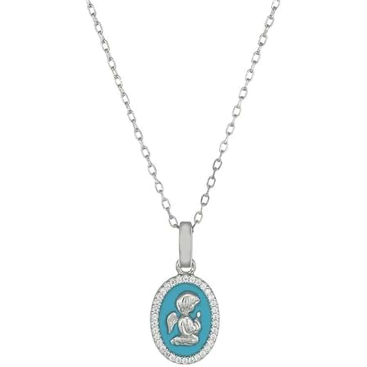 Ketting Dames Amen CLANSMBPE Blauw Zilverkleurig