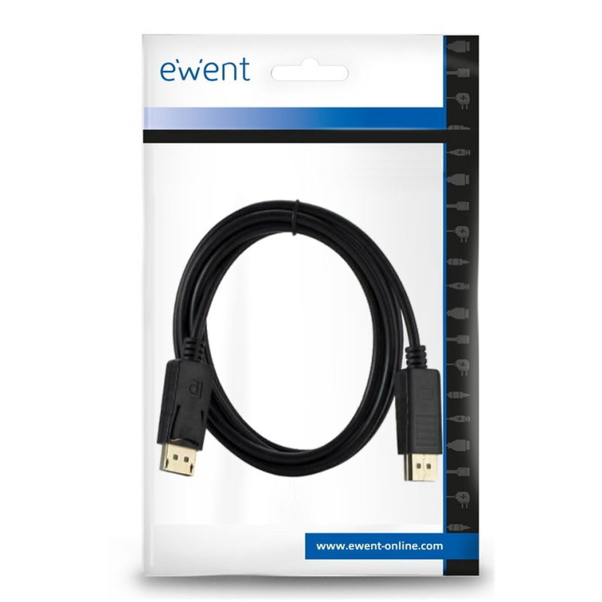 Afbeeldingen van DisplayPort Cable Ewent EW-140100-020-N-P Black 2 m