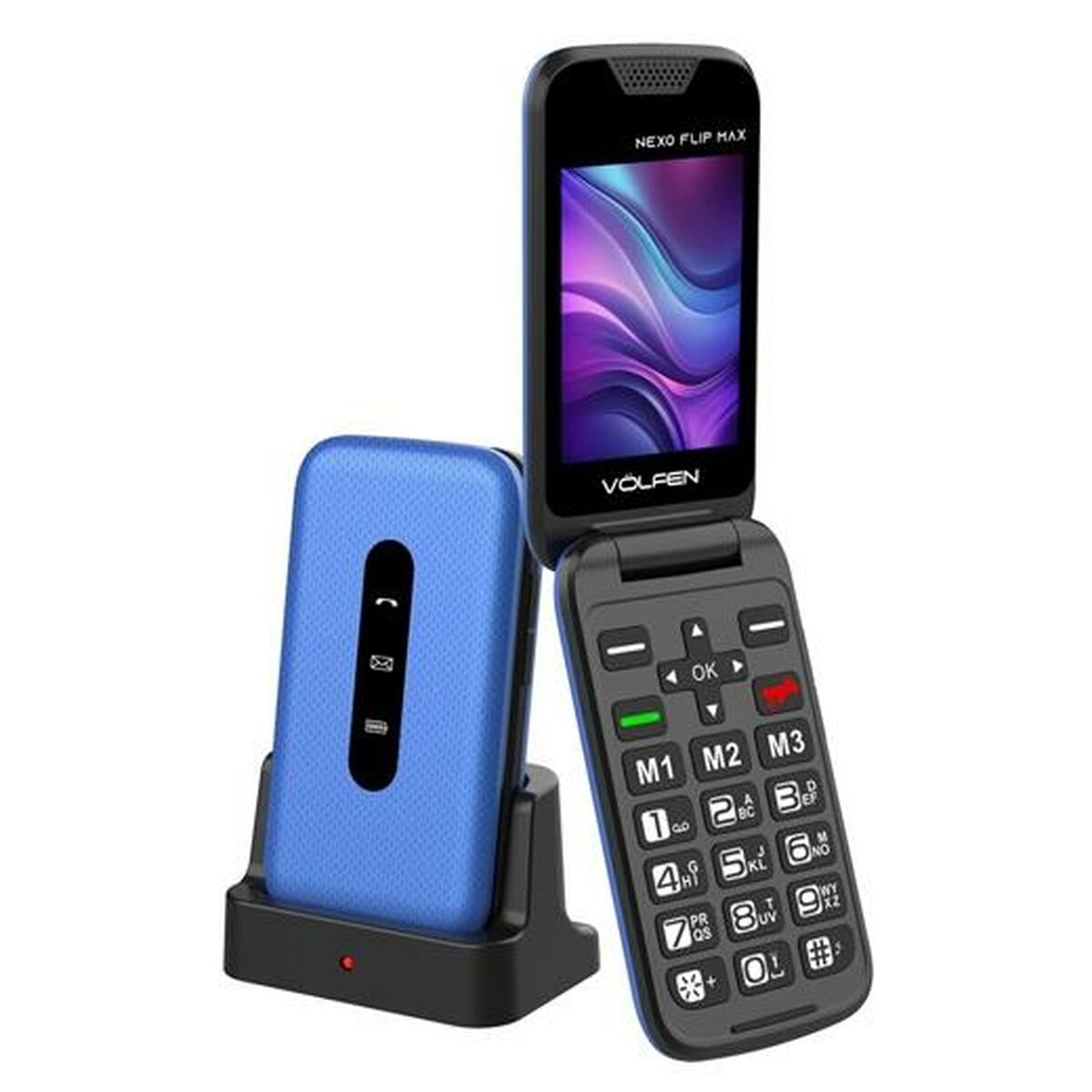 Téléphone portable pour personnes âgées Volfen Nexo Flip 32 GB 64 MB RAM 2,8